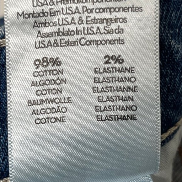 MOTHER The circle midi Fray Blue Denim Skirt size 27 - Picture 16 of 16